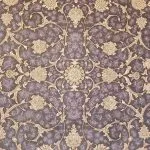 فرش طلاکوب افشان طرح نگین 1200 شانه گل برجسته کد 2903 رنگ سربی