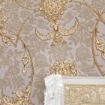 فرش طلاکوب طرح پریناز 1200 شانه گل برجسته کد 2904 رنگ نقره ای سیلور