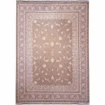 فرش طلاکوب طرح پریناز 1200 شانه گل برجسته کد 2904 - رنگ نسکافه ای