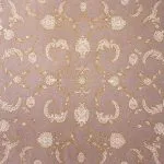 فرش طلاکوب طرح پریناز 1200 شانه گل برجسته کد 2904 - رنگ نسکافه ای