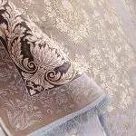 فرش طلاکوب افشان طرح معجزه 1200 شانه گل برجسته کد 2905 - رنگ نسکافه ای