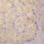 فرش طلاکوب افشان طرح معجزه 1200 شانه گل برجسته کد 2905 - رنگ نقره ای سیلور