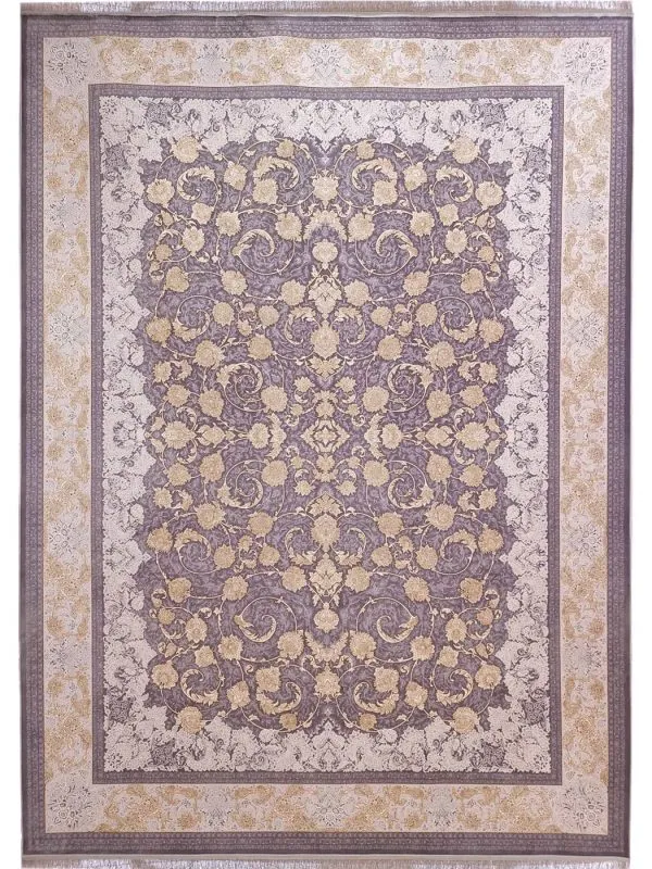 فرش طلاکوب طرح شاهکار 1200 شانه گل برجسته کد 2907