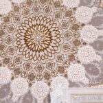 فرش طلاکوب طرح الماس 1200 شانه گل برجسته کد 2908 - Image 10