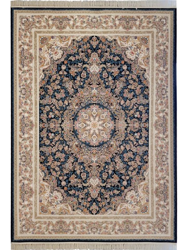 فرش طرح قصر 1200 شانه گل برجسته کد 10032