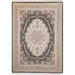 نقوش زیبای فرش طرح رها سرمه ای