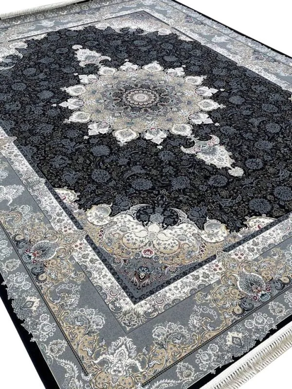 فرش طلاکوب طرح تبریزان گل برجسته 1200 شانه کد 1738