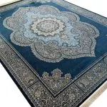 فرش طرح ثمر کرمان 1500 شانه تراکم 4500 رنگ سرمه ای کد 1511 - فرشخونه
