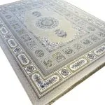 فرش طلاکوب طرح دلسا 1500 شانه گل برجسته کرم کد 1513