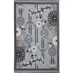 گلیم طرح گلسان 320 شانه کد 8041 سیلور