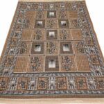 گلیم ماشینی طرح گلبهار رنگ نقره ای کد 610872 - Image 3