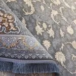 فرش طلاکوب افشان طرح صدف 1200 شانه غیر برجسته کد 2201340 - رنگ دودی