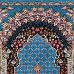 سجاده فرش طرح ترنم آبی اکریلیک