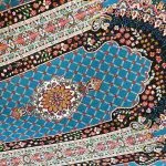 سجاده فرش طرح ترنم آبی طرح محرابی