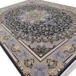 فرش طلاکوب طرح پریناز 700 شانه تراکم 3000 رنگ دودی کد 3705