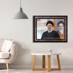 تابلو فرش رئیسی با رهبر انقلاب (امام خمینی) کد 7501