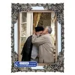 تابلو فرش رئیسی با سردار سلیمانی (بوسه بر پیشانی) کد 7502