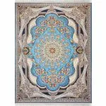فرش طرح شاهچراغ 1200 شانه غیر برجسته کد 20089 رنگ آبی