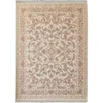 فرش افشان شاهکار رنگ کرم گل برجسته 1200 شانه کد 210064
