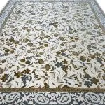 فرش طرح هانا 1200 شانه غیر برجسته کد 1702 رنگ کرم - فرشخونه
