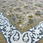 فرش طرح هانا 1200 شانه غیر برجسته کد 1702 رنگ بژ - فرشخونه