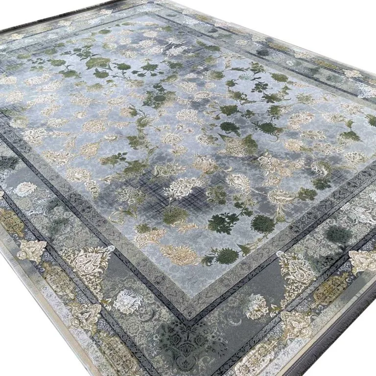 فرش طلاکوب طرح میلان 1200 شانه گل برجسته کد 1804