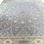 فرش طلاکوب طرح گندم 1500 شانه گل برجسته رنگ فیلی کد 1607 - Image 4