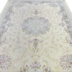 فرش طلاکوب طرح آرمان 1500 شانه گل برجسته کد 3501515 رنگ کرم