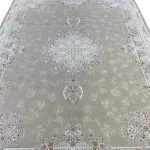 فرش طلاکوب طرح آرمان 1500 شانه گل برجسته کد 3501515 رنگ موشی