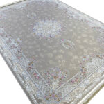 فرش طلاکوب طرح آرمان 1500 شانه گل برجسته کد 3501515 رنگ موشی