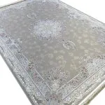 فرش طلاکوب طرح آرمان 1500 شانه گل برجسته کد 3501515 رنگ موشی