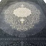 فرش طرح نقوش گلستان 700 شانه تراکم 2550 رنگ سرمه ای کد 10212