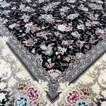 فرش ماشینی طرح مانا 700 شانه تراکم 2550 کد 2700 - رنگ سرمه ای