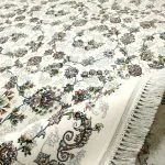 فرش افشان طرح پریناز 700 شانه تراکم 2550 بدون حاشیه کد 1145 رنگ کرم