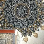 فرش طلاکوب طرح کارن 700 شانه تراکم 2550 رنگ دودی کد 1173
