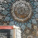 فرش وینتیج طلاکوب کد 20504 رنگ دودی 700 شانه تراکم 2550