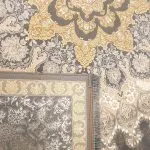 فرش طلاکوب طرح پنجره مشبک 1000 شانه گل برجسته کد 101404 - رنگ سیلور-فرشخونه