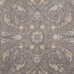 فرش افشان طلاکوب طرح سارمین 1000 شانه گل برجسته رنگ نقره ای کد 101414 - فرشخونه