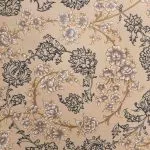فرش افشان طلاکوب طرح بهادر 1000 شانه گل برجسته رنگ بژ کد 101417 - فرشخونه