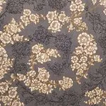 فرش افشان طلاکوب طرح بهادر 1000 شانه گل برجسته رنگ نقره ای کد 101417 - فرشخونه