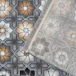 گلیم طرح ستاره هشت پر 320 شانه کد 620501 رنگ دودی