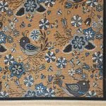 گلیم طرح گل و پرنده 320 شانه کد 610504 رنگ بژ