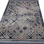 گلیم طرح لوزی موج دار 320 شانه دودی