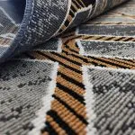 گلیم طرح لوزی موج دار 320 شانه دودی