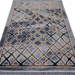 گلیم طرح لوزی موج دار 320 شانه نقره ای