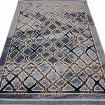 گلیم طرح لوزی موج دار 320 شانه نقره ای