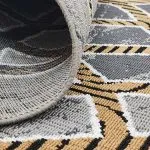 گلیم طرح لوزی موج دار 320 شانه نقره ای