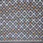 گلیم طرح مشبک 320 شانه کد 27G610510 رنگ دودی