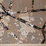 گلیم گلیم طرح چهل تکه مراکشی 320 شانه کد 610511 رنگ بژ