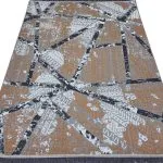 گلیم گلیم طرح چهل تکه مراکشی 320 شانه کد 610511 رنگ نقره ای